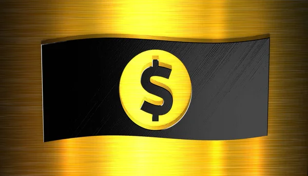 Ilustración Del Símbolo Del Dólar Icono —  Fotos de Stock
