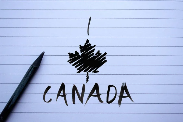 Auf Einem Zettel Steht Der Kanada Tag — Stockfoto