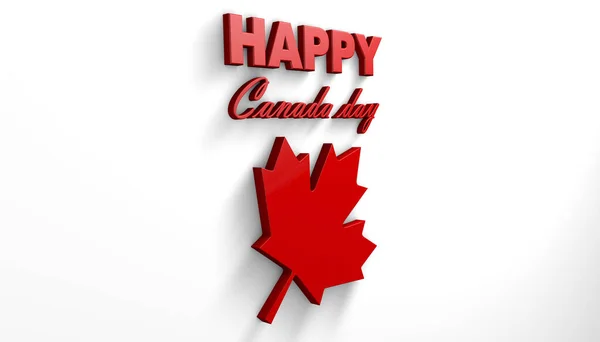 Illustrazione Festa Canada Day Con Iscrizione Buon Giorno Canada — Foto Stock