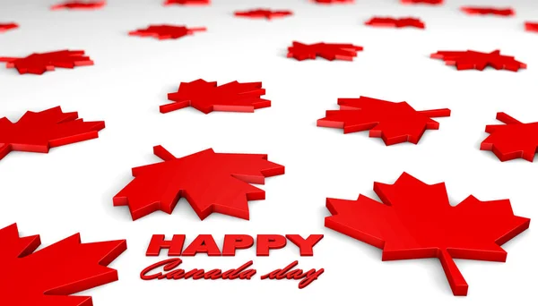 Illustrazione Festa Canada Day Con Iscrizione Buon Giorno Canada — Foto Stock