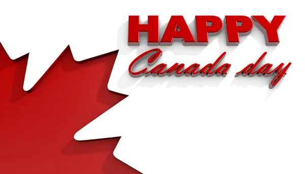 Εικονογράφηση Για Τις Διακοπές Ημέρα Του Καναδά Την Επιγραφή Happy — Φωτογραφία Αρχείου