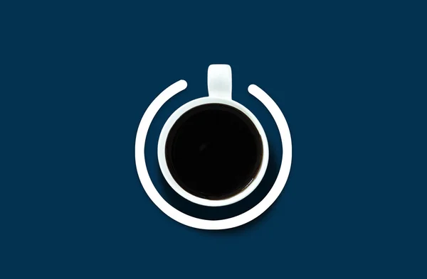 Simgesiyle açık kahve fincanı — Stok fotoğraf