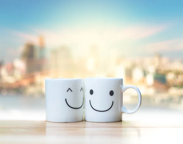 Two happy cups — Stock Photo, Image