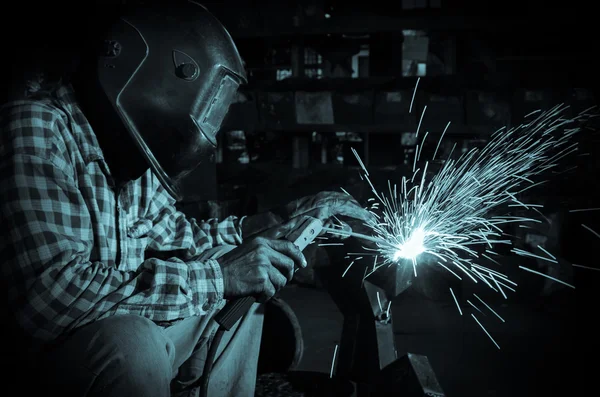 Welder at work, industry concept — Stock Photo, Image