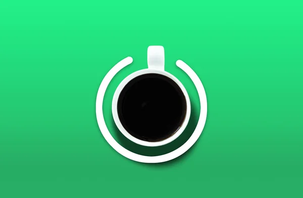 Taza de café con símbolo de encendido —  Fotos de Stock