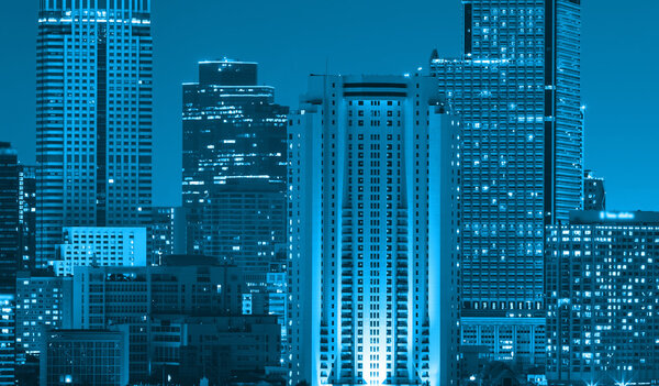 Bangkok cityscape at twilight time 