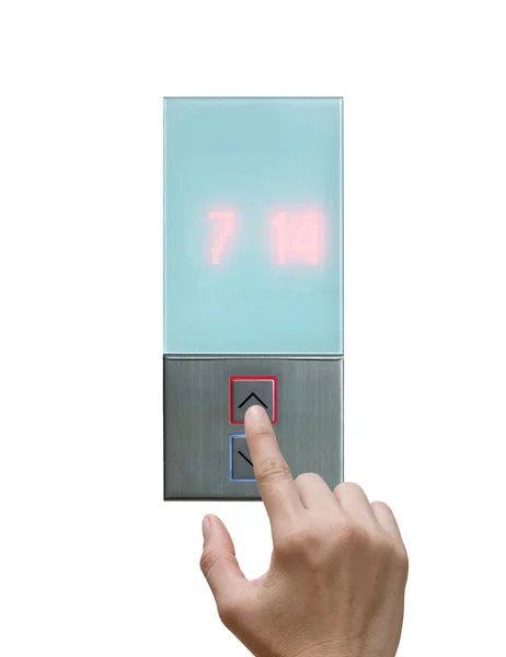 Botón elevador de mano táctil —  Fotos de Stock