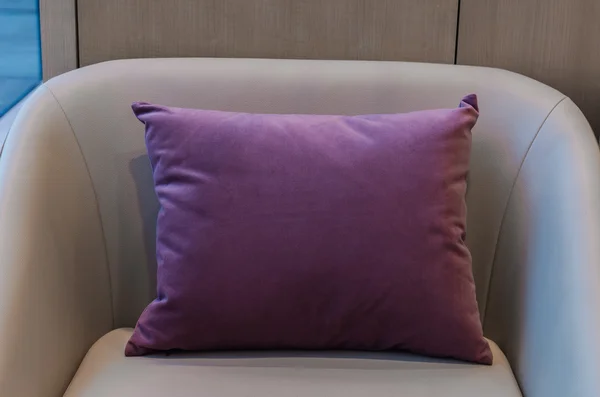 Pillow mock up on chair — Stock Photo, Image