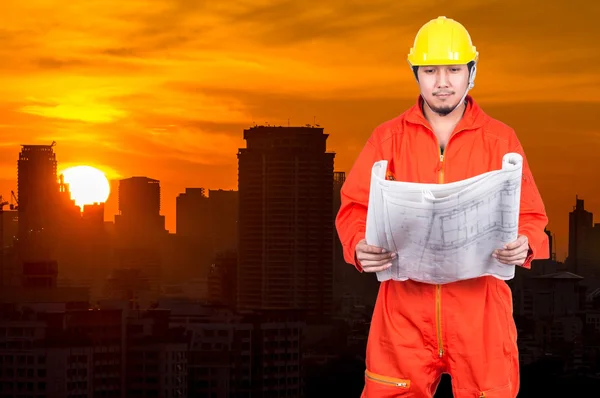 Portrait of Asian engineers — Stock Photo, Image