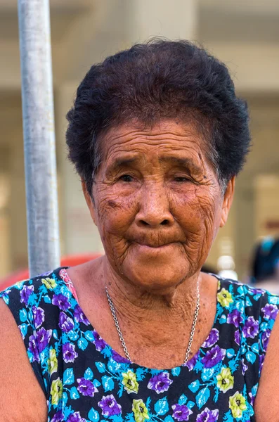 Tvář staré ženy — Stock fotografie