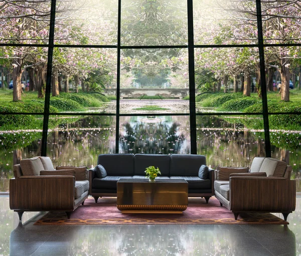 Lobby area of hotel — Stock Photo, Image