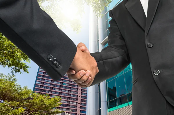 Hand shake between businessman — Stock Photo, Image