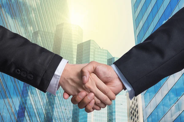 Hand shake between businessman — Stock Photo, Image