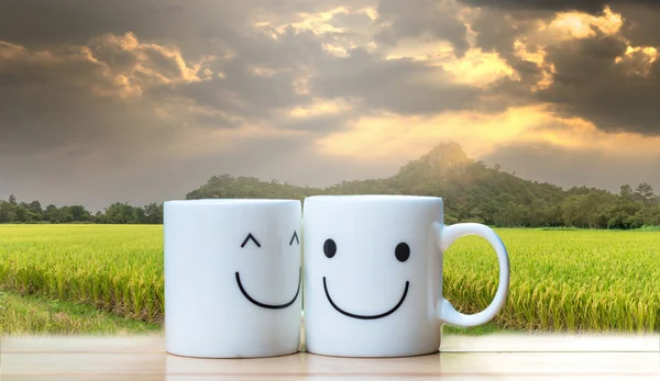 Two happy cups — Stock Photo, Image