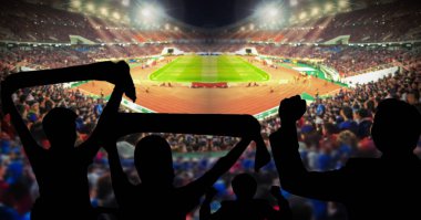 futbol taraftarları Silhouettes 