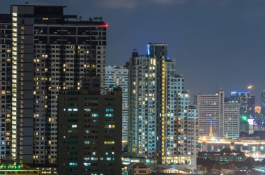 Bangkok cityscape, twilight saat