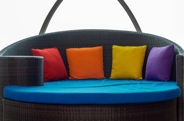 Closeup sofa with pillows — Stock Photo, Image