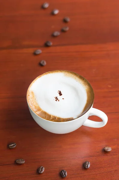 Cappuccino xícara de café — Fotografia de Stock