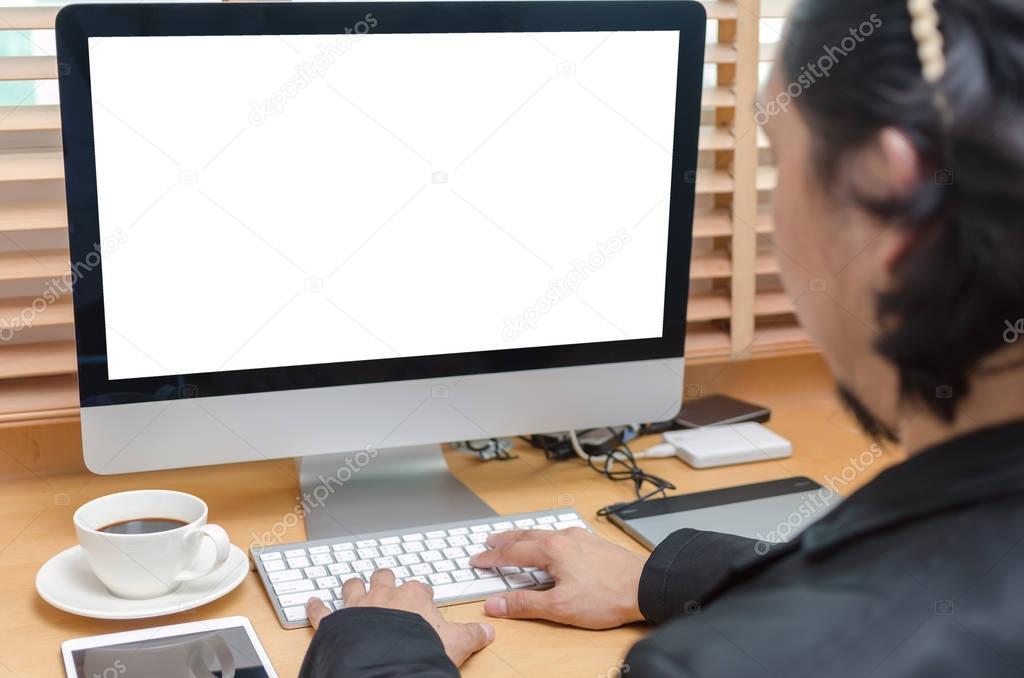 businessman working with a computer 