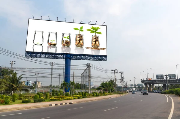 Billboard showing the Gold coins — Stock Photo, Image