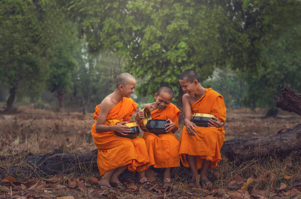 Three Neophyte monks