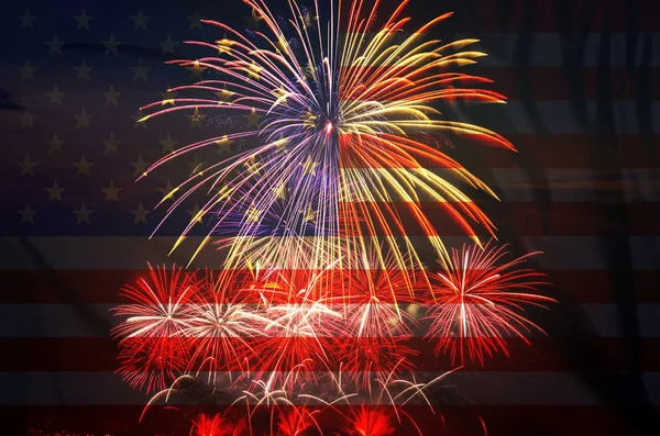Multicolor Fireworks Celebrate — Stock Photo, Image
