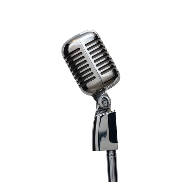 Retro microphone on white background — Stock Photo, Image