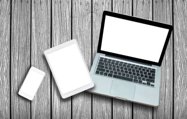 Dizüstü ve tablet bilgisayar ile smartphone 