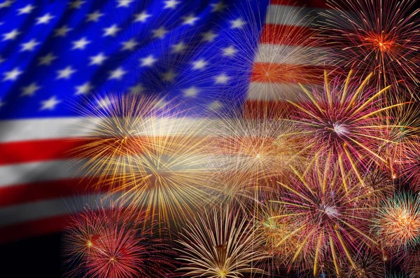 Multicolor Fireworks Celebrate — Stock Photo, Image