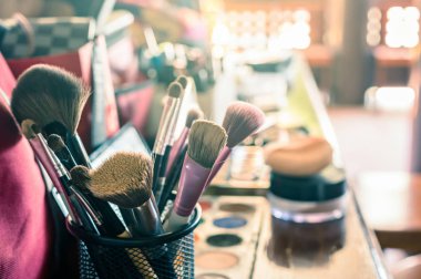 Closeup makyaj fırçaları
