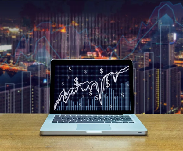 Börsen marknaden handel diagram — Stockfoto