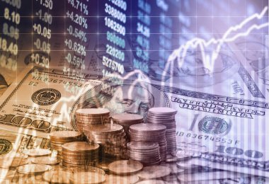 Sikke ve Amerikan Doları yığını 