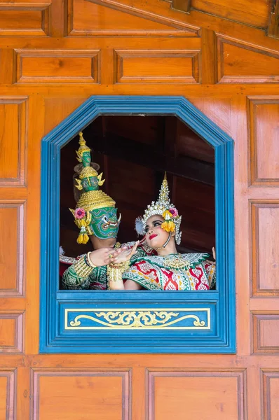 Khon, pantomima actuaciones acción de Tailandia — Foto de Stock