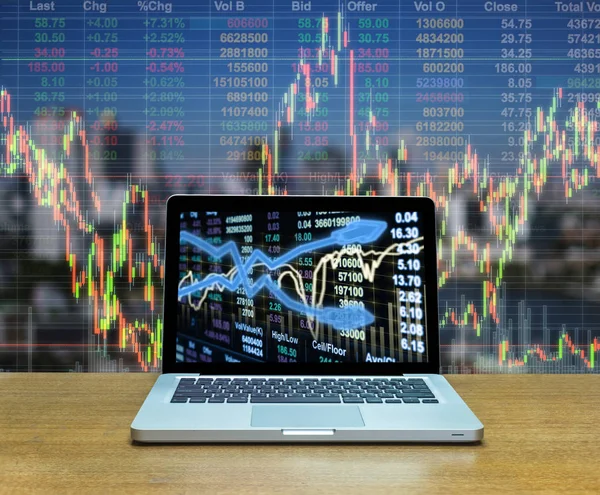 Borsa piyasa ticaret grafiği — Stok fotoğraf