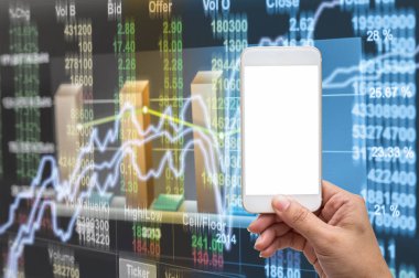 Mobil akıllı telefon t tutan el