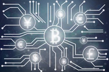 Fintech bağlantı soyut fotoğraf