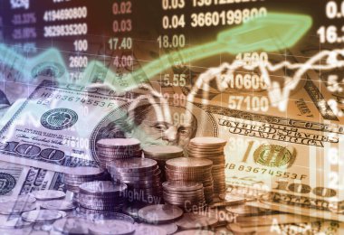 Sikke ve Amerikan Doları yığını 
