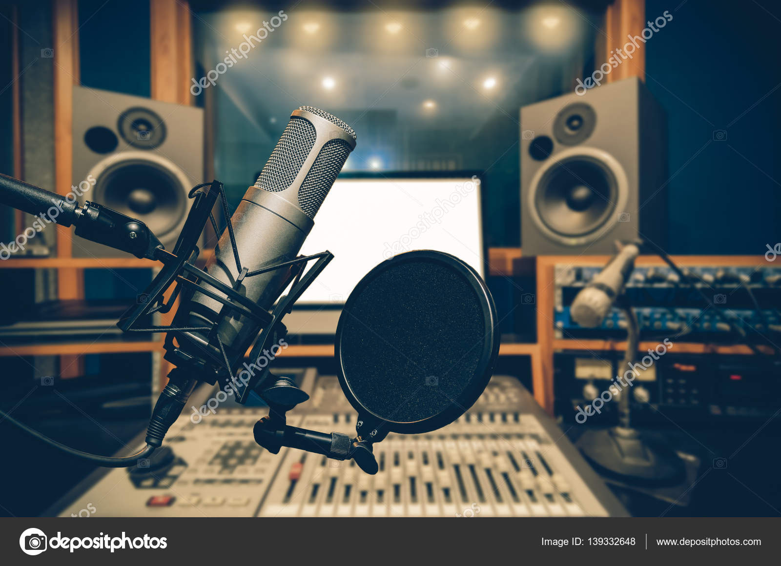 Professional condenser studio microphone — Stock Photo © Tzido 139332648