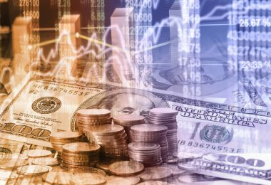Sikke ve Amerikan Doları yığını 