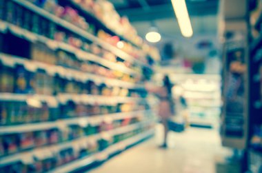 Süpermarket w arka plan bulanıklık