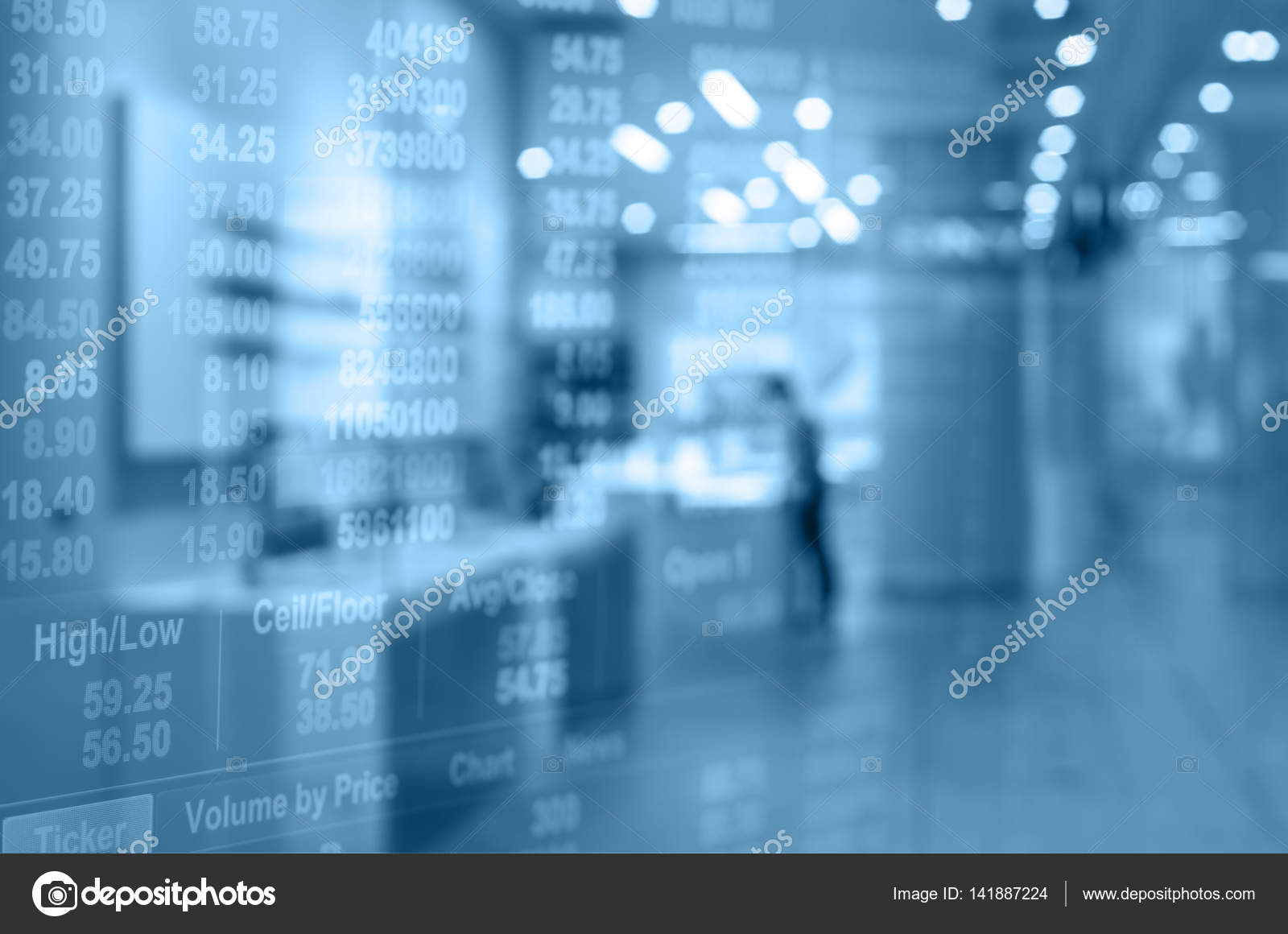 Closeup Stock Market Exchange Data Stock Photo C Tzido