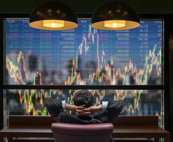 Achterkant van vergadering zakenman — Stockfoto