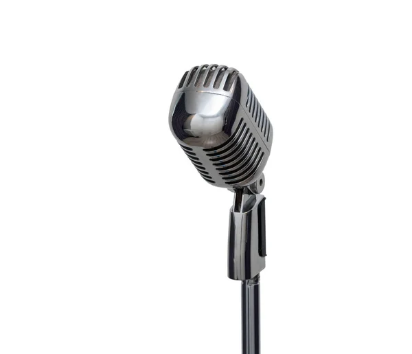 Retro microphone on white background — Stock Photo, Image