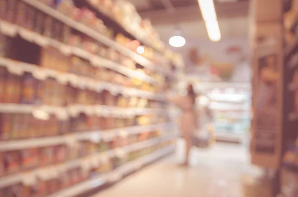Supermarket blur background — Stock Photo, Image