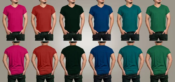 Varios colores de camiseta maqueta — Foto de Stock