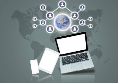 dizüstü bilgisayar, dijital tablet ve akıllı telefon