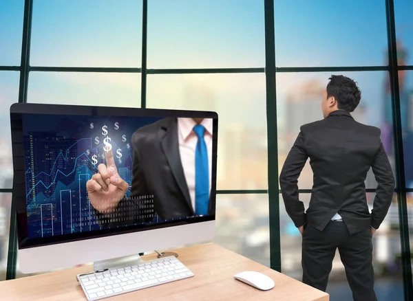 Businessman standing in office — Stock Photo, Image