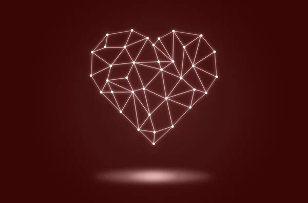 Sokszögű szív alakú — Stock Fotó