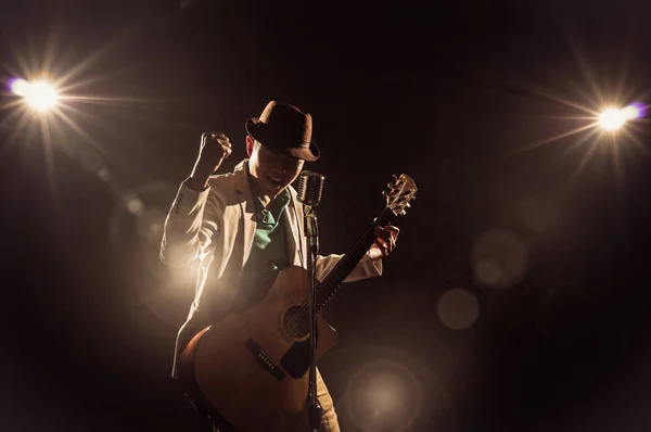 Banda de Duo músico tocando — Fotografia de Stock