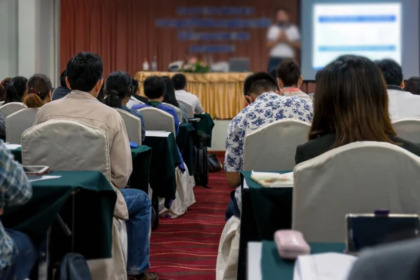 Audience with speakers on stage — Stock Photo, Image